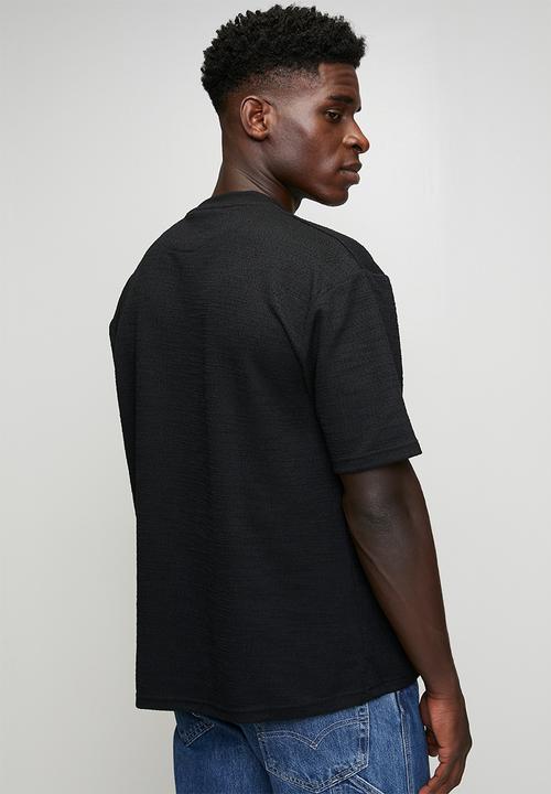 Brave Soul - Oversized Fit T-Shirt  - Jet Black
