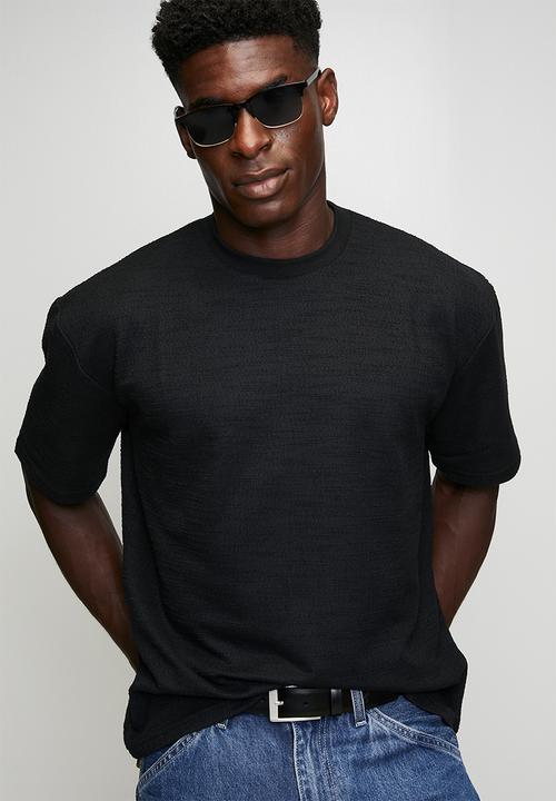 Brave Soul - Oversized Fit T-Shirt  - Jet Black