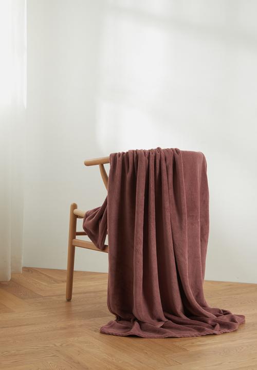 Fleece Throw - Dusty Pink