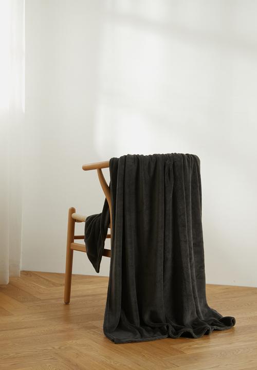 Fleece Throw - Charcoal