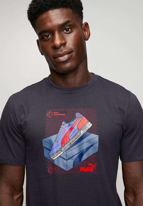 PUMA - GRAPHIC Sneaker Tee - New Navy