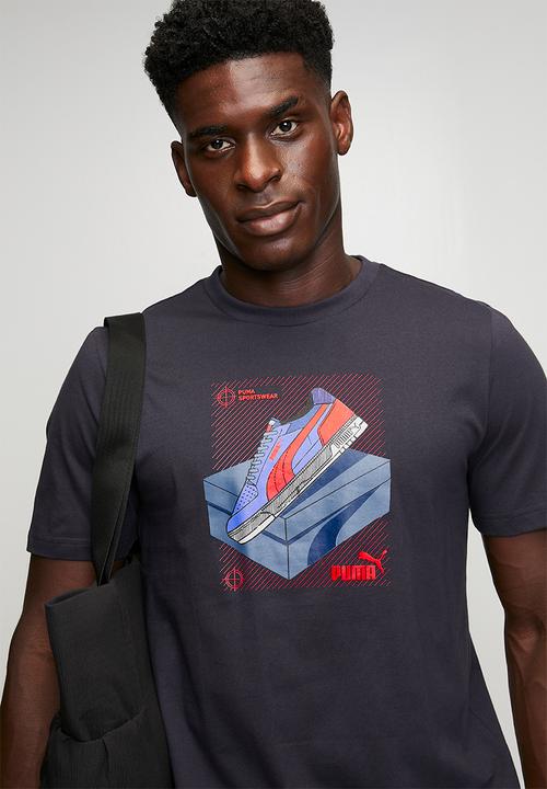 PUMA - GRAPHIC Sneaker Tee - New Navy