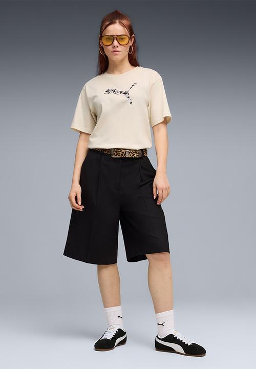 PUMA - Ess Graphic Animal Relaxed Tee W Alpine - Alpine Snow