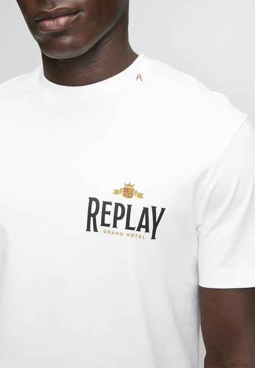 Replay - PIECE DYED HEAVY COTTON JERSEY - Nutral White