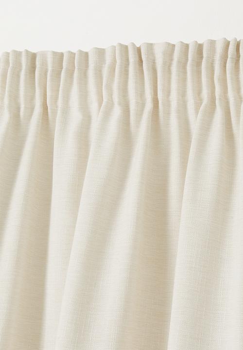Sixth Floor - Lux Slub Lined Curtain Taped - Ivory