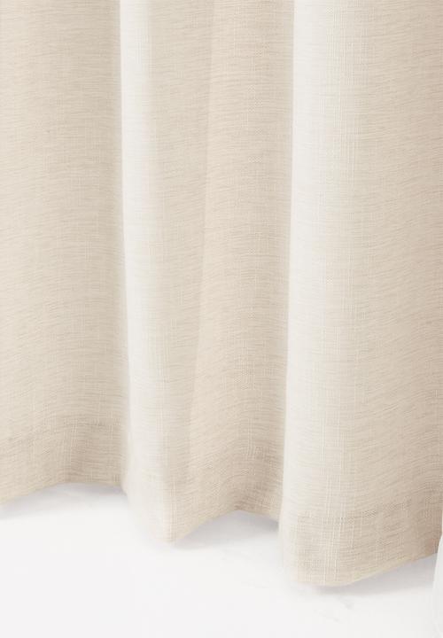 Sixth Floor - Lux Slub Lined Curtain Taped - Ivory