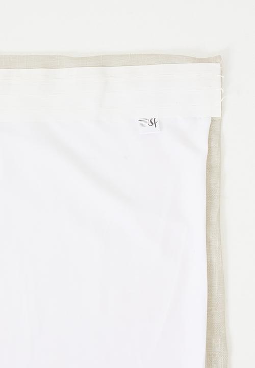 Sixth Floor - Lux Slub Lined Curtain Taped - Ivory