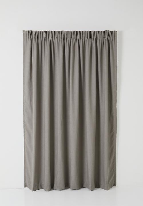 Lux Slub Lined Curtain Taped - Natural
