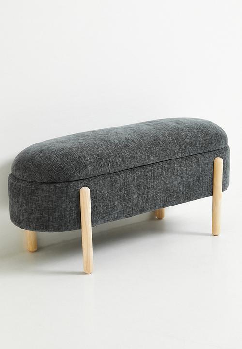 Sixth Floor - Gianna Storage Ottoman - Charcoal