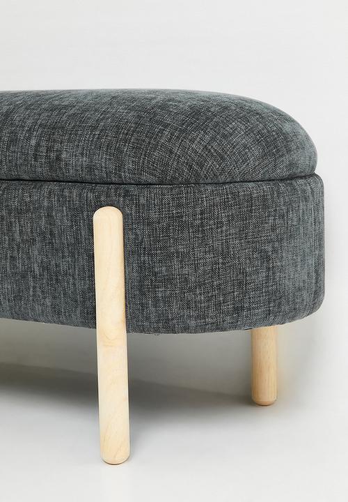 Sixth Floor - Gianna Storage Ottoman - Charcoal