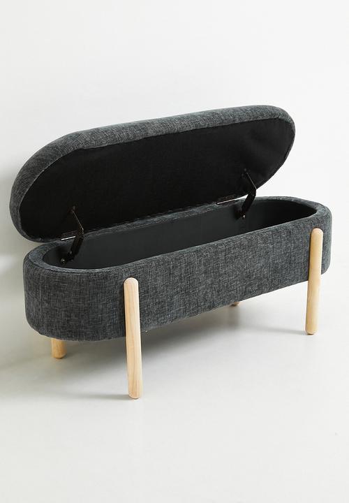 Sixth Floor - Gianna Storage Ottoman - Charcoal