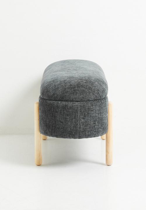 Sixth Floor - Gianna Storage Ottoman - Charcoal