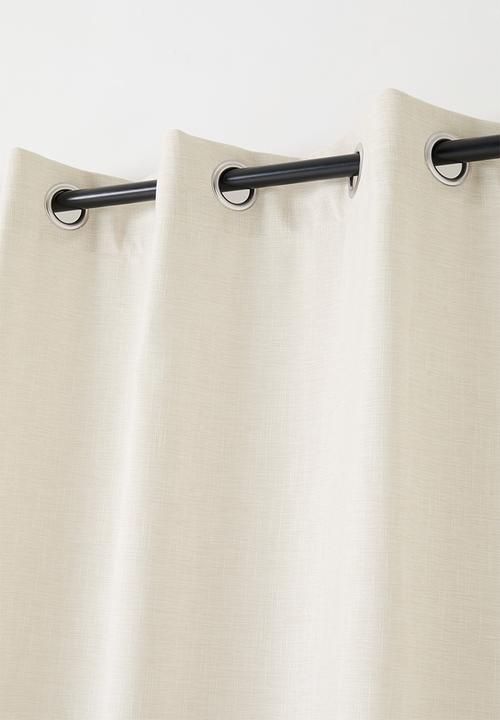 Sixth Floor - Lux Slub Lined Curtain Eyelet - Ivory