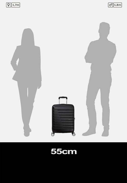 American Tourister - AT FLASHLINE SPINNER 55CM TSA - SHADOW BLACK