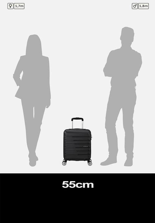 American Tourister - AT FLASHLINE SPINNER UNDERSEATER - SHADOW BLACK