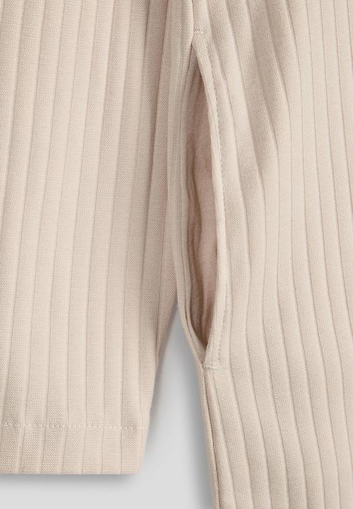 POLO - Casey rib ls dress - marshmallow