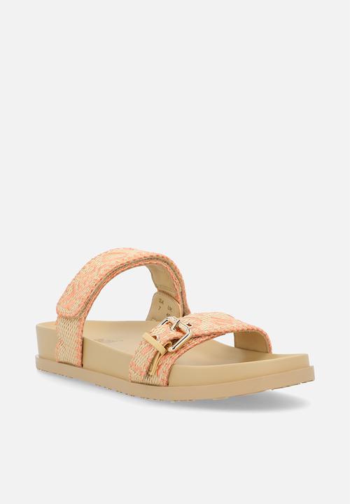GALXBOY - CULTURE MULE SANDALS -TAUPE/ORANGE