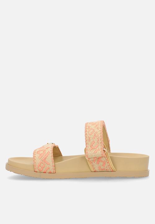 GALXBOY - CULTURE MULE SANDALS -TAUPE/ORANGE