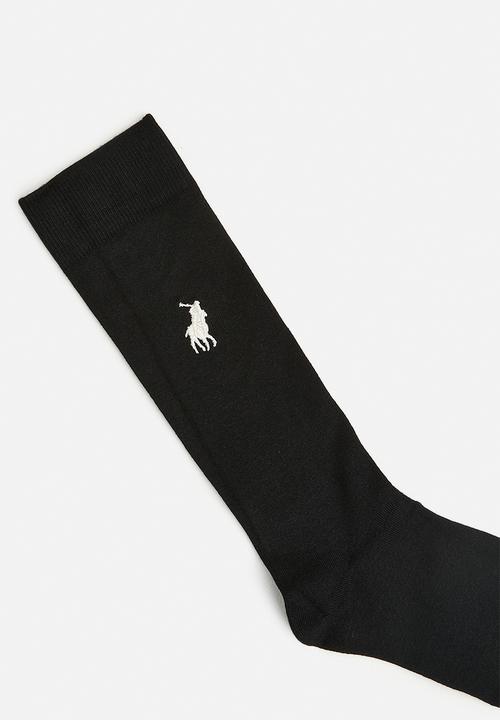 POLO - Bamboo Lux Plain logo sock - Black