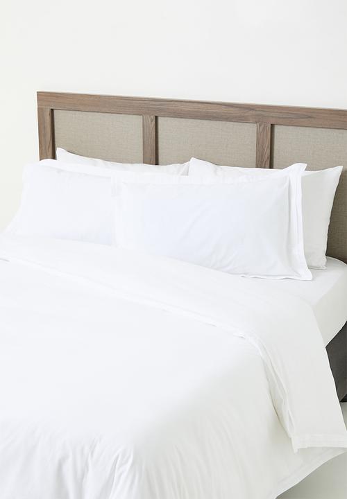 Sixth Floor - Cotton Percale Pleated Oxford Duvet Cover Set White