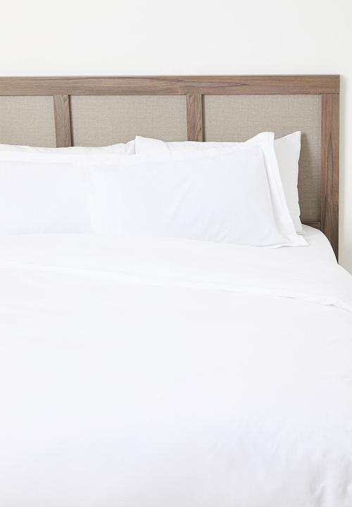 Sixth Floor - Cotton Percale Pleated Oxford Duvet Cover Set White