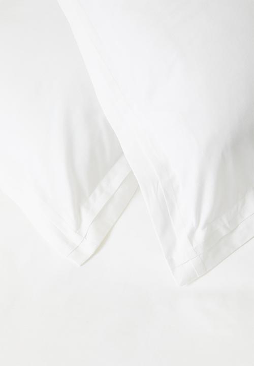 Sixth Floor - Cotton Percale Pleated Oxford Duvet Cover Set White