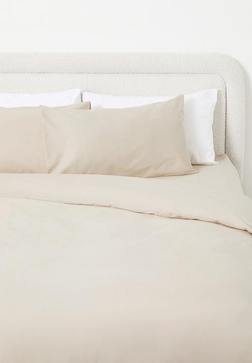 Sixth Floor - 144TC 100% Cotton duvet cover set - stone