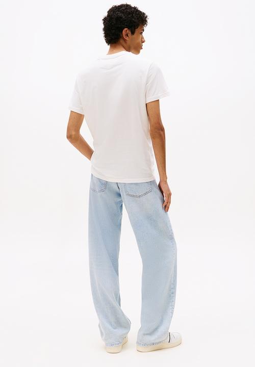 Tommy Hilfiger - Tjm Slim Rwb Flag Tee Ext - Ancient White