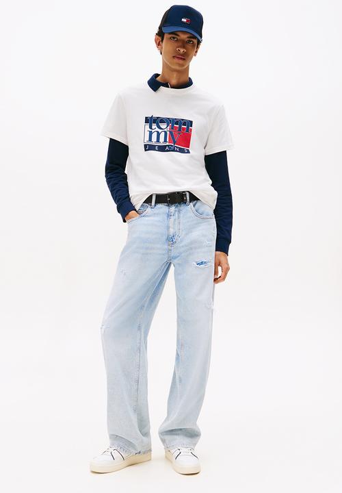 Tommy Hilfiger - Tjm Slim Rwb Flag Tee Ext - Ancient White