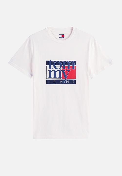Tommy Hilfiger - Tjm Slim Rwb Flag Tee Ext - Ancient White