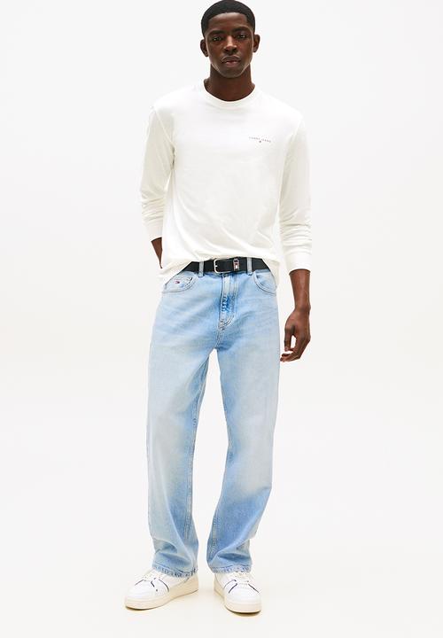 Tommy Hilfiger - Tjm Slim Chest Linear Long Sleeve Tee Ext - Ecru