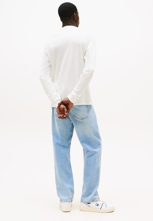 Tommy Hilfiger - Tjm Slim Chest Linear Long Sleeve Tee Ext - Ecru