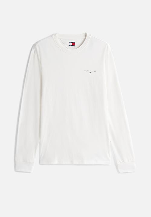 Tommy Hilfiger - Tjm Slim Chest Linear Long Sleeve Tee Ext - Ecru