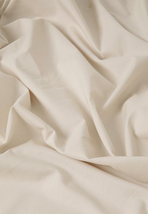 Sixth Floor - 144 tc 100% cotton fitted sheet stone
