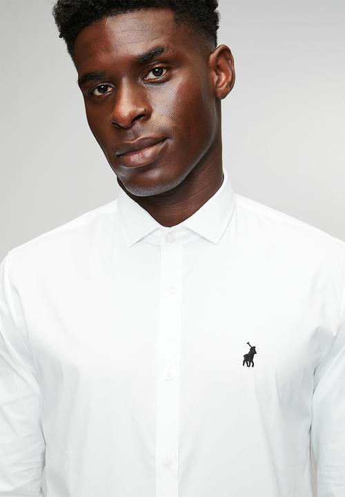 POLO - Men christian ls slim shirt - white