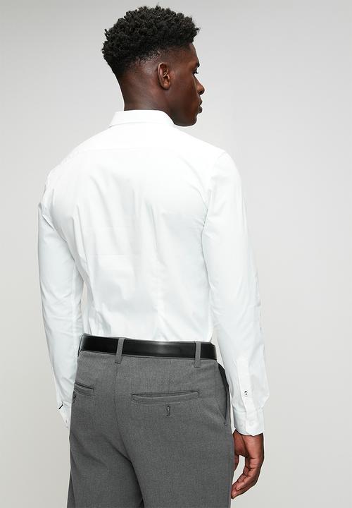 POLO - Men christian ls slim shirt - white