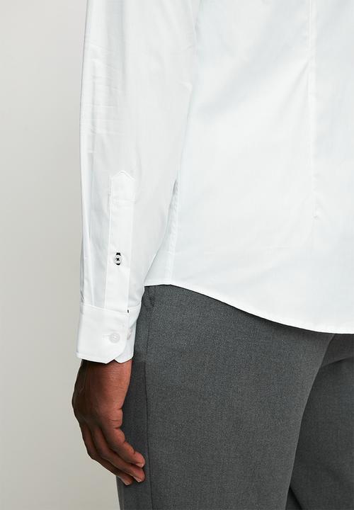 POLO - Men christian ls slim shirt - white