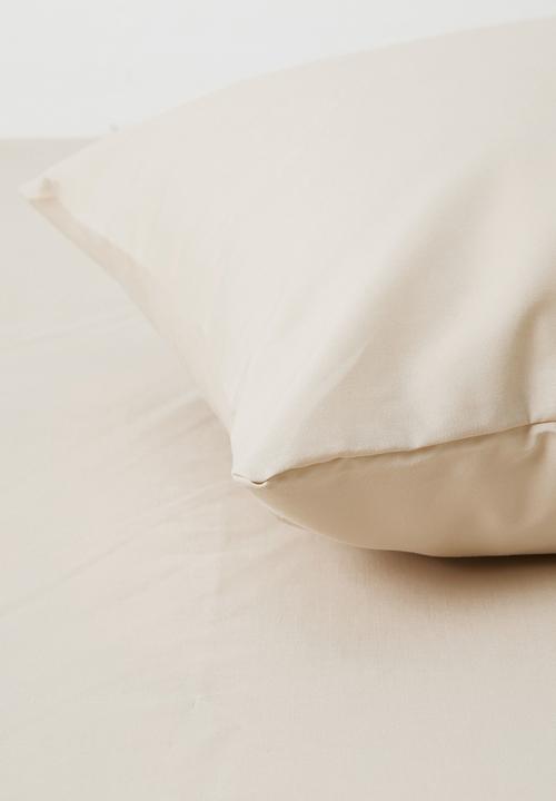 Sixth Floor - 144 tc 100% cotton std 2pk pillowcase stone