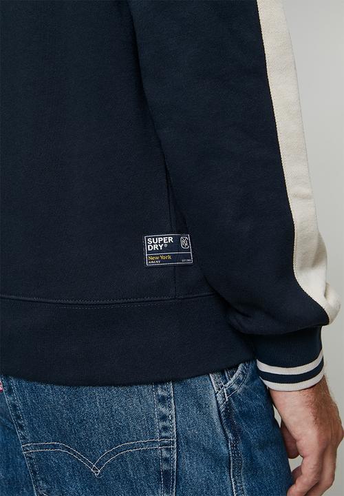 Superdry. - Athletic Club Crew - Nautical Navy Contrast