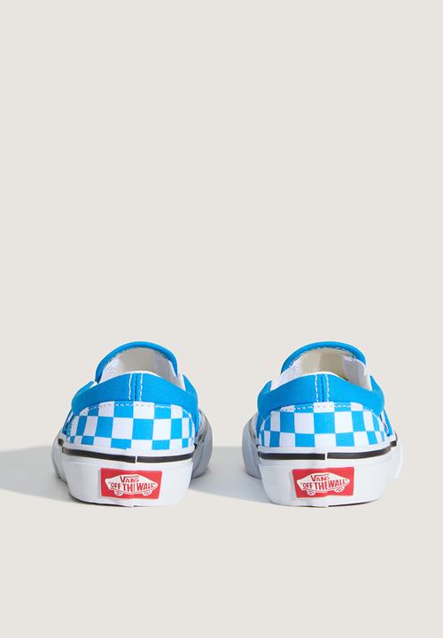 Vans - Classic slip-on-fnm - colour theory checkerboard/bright azure
