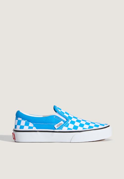 Vans - Classic slip-on-fnm - colour theory checkerboard/bright azure