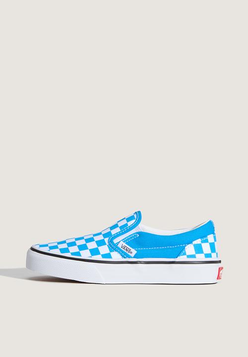 Vans - Classic slip-on-fnm - colour theory checkerboard/bright azure