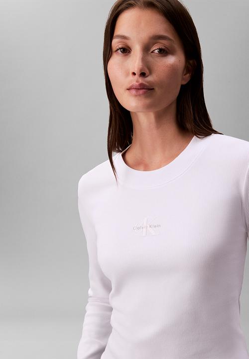 Calvin Klein - A- ls monogram baby tee - brilliant white