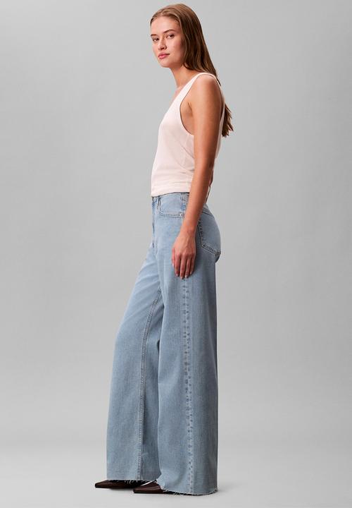 Calvin Klein - Ultra high wide leg robins egg - robins egg