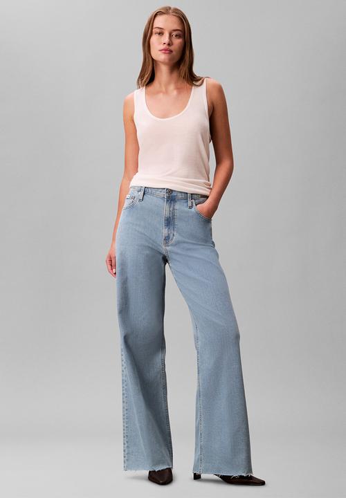 Calvin Klein - Ultra high wide leg robins egg - robins egg