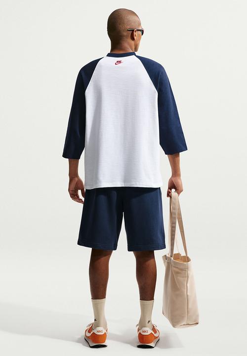 Nike - NSW Club 3/4 Raglan Reissue Top  - White