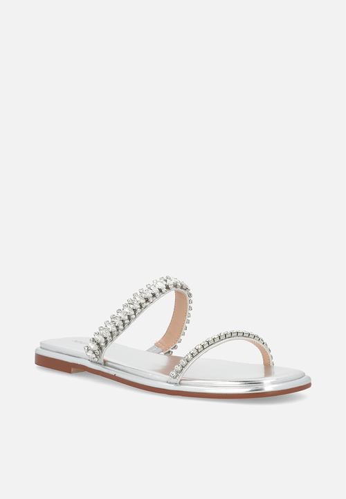 Nine West - Good Two Strap Slide - Silver