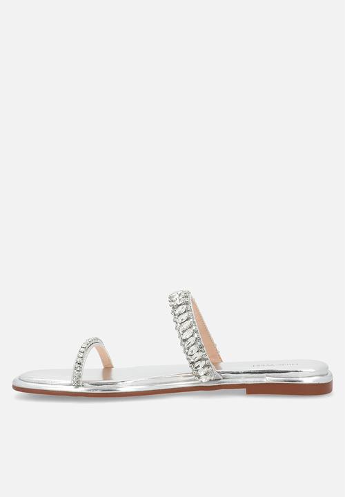 Nine West - Good Two Strap Slide - Silver