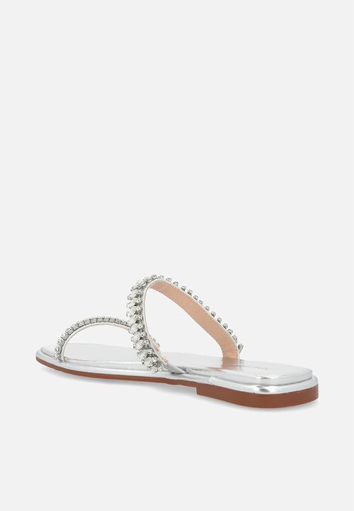 Nine West - Good Two Strap Slide - Silver