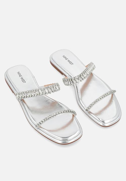 Nine West - Good Two Strap Slide - Silver